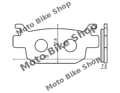 MBS Placute frana Suzuki Burgman 125-200 &amp;#039;07&amp;gt; /Honda Jazz 250 &amp;#039;05&amp;gt;/SH 300 &amp;#039;02&amp;gt;, Cod Produs: 225102560RM foto