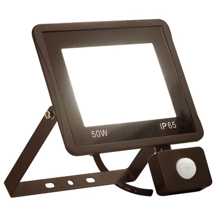 Proiector LED cu senzor, 50 W, alb cald