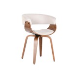 Cumpara ieftin Scaun de Sufragerie Home ESPRIT Maro Bej Poliester Nuc Poliuretan 61 x 46 x 78 cm