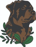 Cumpara ieftin Sticker decorativ, Rottweiler Dog, Maro, 77 cm, 7061ST-1, Oem