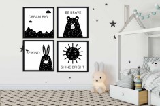 SET 4 TABLOURI DECORATIVE BRAVE foto