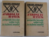 PERIPETIILE BRAVULUI SOLDAT SVEJK IN RAZBOIUL MONDIAL de JAROSLAV HASEK , VOLUMELE I - II , 1971 , PREZINTA PETE SI URME DE UZURA
