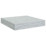 Cumpara ieftin Raft de perete suspendat, gri beton, 23x23,5x3,8 cm, MDF