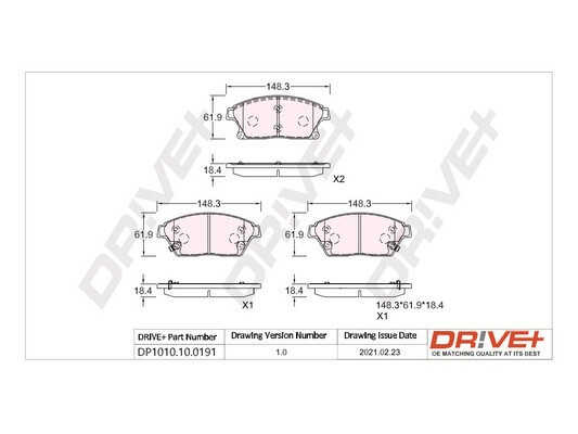 Dr!ve+ DP1010.10.0191 set placute frana,frana disc