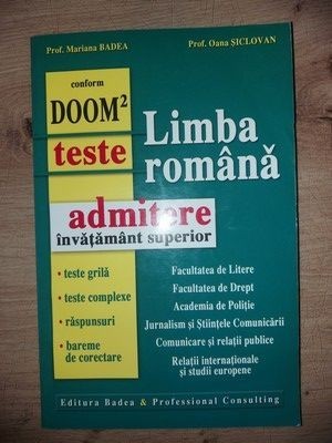 DOOM 2 Limba romana: Admitere invatamant superior- Mariana Badea, Oana Siclovan