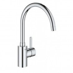 Baterie bucatarie Grohe Minta 32917000, 3/8, monocomada, pipa inalta, pivotanta, limitator de debit, cartus ceramic, crom