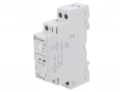 Contactor 2-polar 25A 12V NO IP20 foto