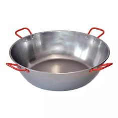 Tigaie paella adanca din otel lustruit, cu 4 manere, 65 cm Handy KitchenServ