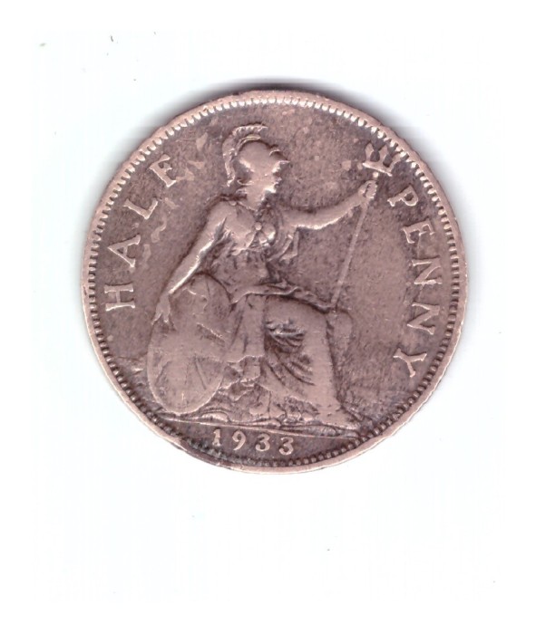 Moneda Marea Britanie 1/2 penny 1933, stare relativ buna, curata