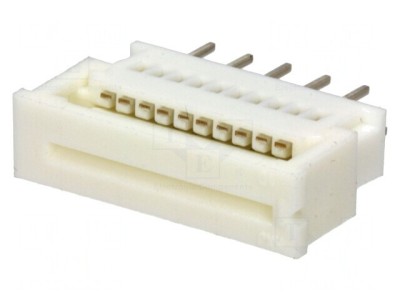 Conector FFC/FPC Drept 10 PIN ZIF THT 200V 1A foto