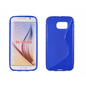 HUSA SILICON S-LINE SAM GALAXY S6 G920 ALBASTRU foto
