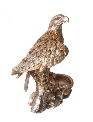 Statueta decorativa, Vultur, Argintiu, 22 cm, DVR0997 foto