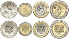 KENYA ? SET COMPLET DE MONEDE ? 1, 5, 10, 20 Shillings ? 2018 ? UNC foto