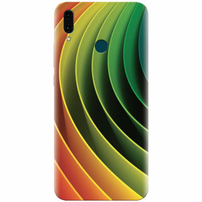 Husa silicon pentru Huawei Y9 2019, 3D Multicolor Abstract Lines foto