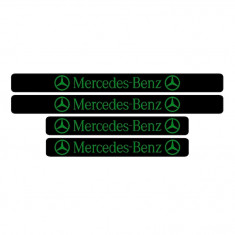 Set 4 protectii praguri auto, autoadezive Mercedes Benz, Verde