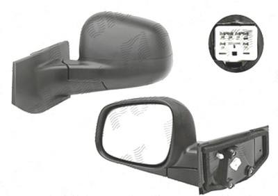 Oglinda exterioara Chevrolet Spark (M300), 01.2010-2012, Stanga, reglare electrica; carcasa neagra; incalzita; geam convex; cromat; 5 pini, View Max foto