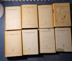 Mihai Eminescu Opere alese 8 volume editie Aurelia rusu cu autograf G. Munteanu