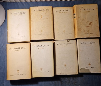 Mihai Eminescu Opere alese 8 volume editie Aurelia rusu cu autograf G. Munteanu foto