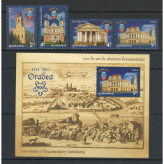 Romania 2013 - LP 1991 + 1992 nestampilat - Oradea, 900 de ani de atestare