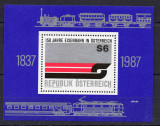 AUSTRIA 1987, Aniversari 150 de ani, Transport, serie neuzata, MNH, Transporturi, Nestampilat
