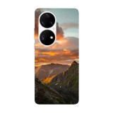 Husa compatibila cu Huawei P50 Pro model Drone Shot of a Mountain Range, Silicon, TPU, Viceversa, Transparent, Carcasa