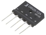Punte Redresoare Trifazată 1200V 25A THT