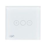 Intrerupator Touch cu Dimmer PNI SafeHome DIM101, 700W, Alb, Sticla, Fara Nul