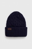 Barbour caciula culoarea albastru marin, din tricot gros
