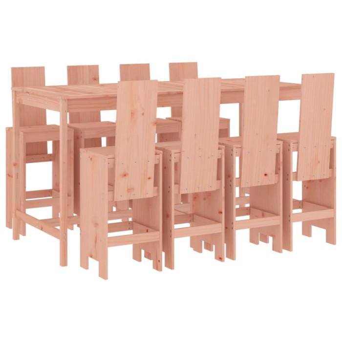 Set bar de gradina, 9 piese, lemn masiv douglas