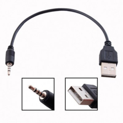 Cablu Jack 2.5mm la USB alimentare, incarcare transfer date de 25cm foto