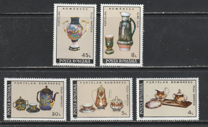 Romania 1992 - #1277 Portelan Romanesc 5v MNH