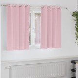 Cumpara ieftin Perdele cu perdele 2 pcs Roz bebeluș 140 x 140 cm Poliester