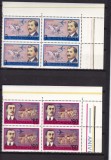 ROMANIA 1972 LP 803 ANIVERSARI AVIATIE BLOCURI DE 4 TIMBRE MNH, Nestampilat