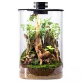 Bioloark Bio Bottle LED ZD200 &ndash; Terrariu cilindric 9,4L cu iluminare naturală, microclimat tropical și design premium