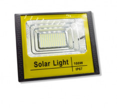 Proiector solar LED 60 100 200 300 W, panou solar, telecomanda foto