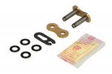 Connecting link type 520 ATV, tip prindere: pin, intarit, etanșare: x-ring, negru/auriu