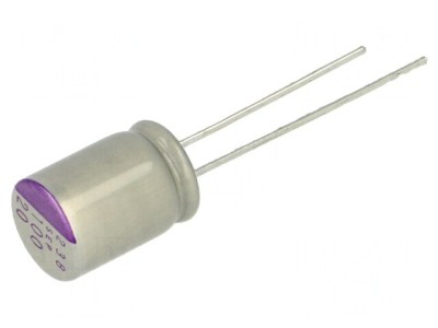 Condensator Polimeric 100uF 20V THT foto