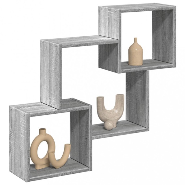 vidaXL Dulap de perete, 78x18x71 cm, gri sonoma, lemn prelucrat 854810