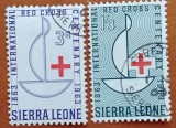 COLONII-BRITAN.-SIERA LEONE-''1963-CENTENAR CRUCE ROSIE''-Serie 2val. -STAMPIL-Vezi-Scan