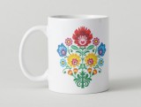 Cana alba ceramica personalizata cu motive maghiare, INOVATIX&reg;. 330ml