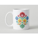 Cana alba ceramica personalizata cu motive maghiare, INOVATIX&reg;. 330ml