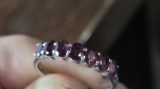Inel argint vintage cu granate almandine