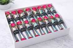 Set 24 Trandafiri de Sapun Parfumat In con din Plastic - 25 cm foto