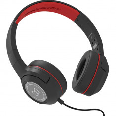 Casti Audio cu Fir Clarity 50 Over Ear, Microfon, Buton Control, Noise Cancellation, Mufa Jack 3,5 mm, Negru/Rosu foto