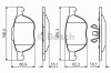 Set placute frana,frana disc VOLVO V50 (MW) (2004 - 2016) BOSCH 0 986 495 215