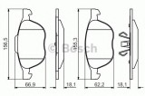 Set placute frana,frana disc VOLVO V40 Hatchback (2012 - 2016) BOSCH 0 986 495 215