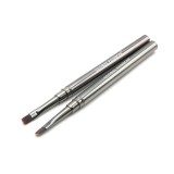 Set de pensule pentru gel Global Fashion, 2 buc. - oval, dreaptă