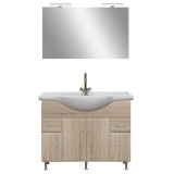 Mobilier complet de baie Bianca Prime 105, culoare stejar sonoma