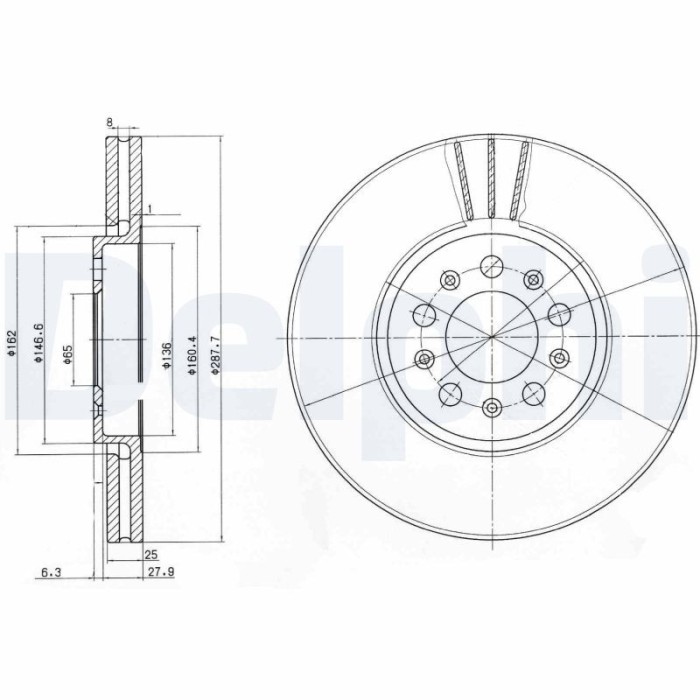 DELPHI BG3035C Disc frana