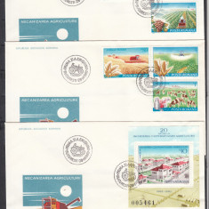 ROMANIA 1981 LP 1055 LP 1056 MECANIZAREA AGRICULTURII SERIE SI COLITA FDC